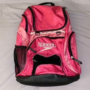 Pink and Black Speedo Swim Backpack